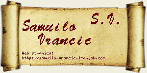 Samuilo Vrančić vizit kartica